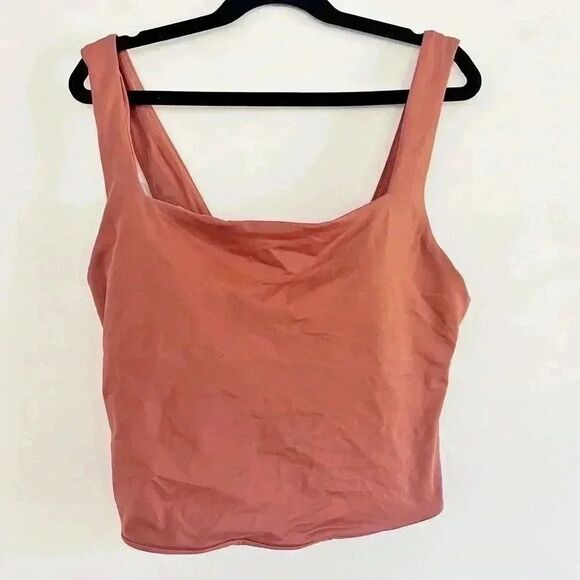 Andie Swim The Siren Tank -Glossy Eco Nylon -Clay Women’s Small - Picture 2 of 7